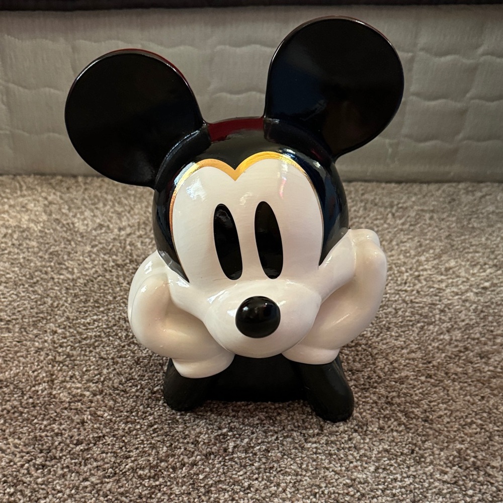 Disney Black and White porcelain coin bank  Mickey Mouse NEW